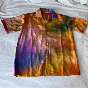 PERTE D'EGO PSYCHEDELIC SUMMER SILK SHIRT SIZE M